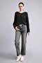 V-Neck Soft Textured Seamless Knitwear Basic Sweater F4800Ax26Wn - 2