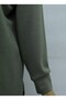 Oval Cut Slit Double Suit Set - Olive Green - 7