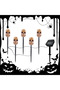 5pack Solar Halloween Skull Lights Decorations Outdoor, Waterproof Skull Solar Pathway Lights, Solar Halloween Garden Lights Scary Skeleton LED Lights for Patio Lawn Yard Garden - 8