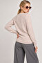 Wool Blend Buttoned Knitwear Sweater Lki̇0057 Stone - 6