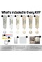 Leather and vinyl repair kit Laxmorph, liquid paste, quick-drying, beige, complete package - 7
