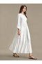 Rochie maxi, albă - S - 6