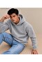 Men's Hooded Sweatshirt - Plain Patternless Cotton Hoodie with Kangaroo Pocket