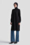 Zipper Detailed Basic Tunic Black