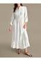 Rochie maxi, albă - S - 4