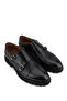 Men's Genuine Leather Black Classic Shoes - 2