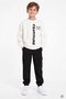 Black Boy's Text Printed Cargo Pocket Tracksuit Set 24847