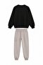 Beige Boys' Text Printed Cargo Pocket Tracksuit Set 24851 - 4