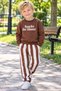 Kids Boys 2-Thread Sweatshirt Striped Tracksuit Set – Striped, Casual Sports Comfortable Fit