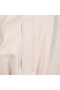 Women's Cream Epaulette Detailed Zippered Leather Bomber Jacket - 4
