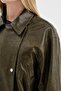 Women's Leather Khaki Color Premium Quality Lined Design Jacket - 6