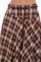 Women's Plaid Thick Fabric Skirt with Detachable Belt Detail - 7