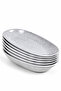 6 Pieces Kayak Plate Melamine Serving Plate 29cm Granite Patterned Ra674 - 3