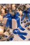 Saks Blue Striped Chiffon Ribbon 2.5 cm – 1 Roll 20 Meters – Decorative Bow, Gift Wrapping and Organizational Decoration Ribbon - 5