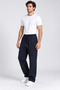 Men's Loose Fit Straight Leg Pockets Inside Padded Baggy Navy Blue Sweatpants