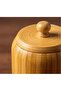 Set of 3 Bamboo Storage Jars - with Wooden Knob Lids - Spice Jar Set for Tea, Coffee, Sugar - 6