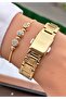 Yellow Color Steel Strap Women's Wristwatch – Elegant Round Case Modern Stylish Design – Bracelet Gift - 7