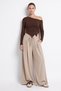 Wide Leg Trousers 202714 - Stone Color - 2