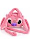 Cute 3D Pink Plush Furry Angel Character Detachable Long Strap Hand and Shoulder Bag - 2