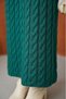 Hair Braid Patterned Knitwear Dress - Relaxed Fit Oversize Long Knitted Dress - 2