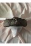 Handmade Copper Black Color Shiny Leather-Looking Crown Buckle with Glittery Detail and Knot Detail - 3