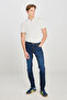 Luke Slim Fit Blue Cotton Stretch Jean Denim Trousers - 2