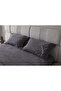 Punch Embroidered Chenille Fabric Double Bedspread Anthracite - 4