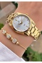 Yellow Color Steel Strap Women's Wristwatch – Elegant Round Case Modern Stylish Design – Bracelet Gift - 6