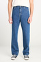 100% Cotton Asher Loose Fit Wide Cut Wide Leg Blue Jean Denim Trousers - 3
