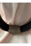 Handmade Copper Black Color Shiny Leather-Looking Crown Buckle with Glittery Detail and Knot Detail - 7