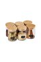 6-Piece 200 ml Borosilicate Spice Jar Set with Bamboo Lid and Spoon - 2