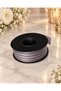 Gray Striped Chiffon Ribbon 2.5 cm – 1 Roll 20 Meters Gift Wrapping, Flower Bouquet, Engagement Wedding and Decoration Ribbon - 2