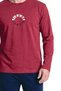 6155 Men's Long Sleeve Crew Neck Pajama Set - Burgundy - 2