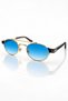 Berina Unisex Ellipse Blue Gold Yellow Frame Ultra Light Uv400 Filtered Sunglasses - 5