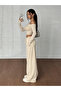Women's Boat Neck Crop Top and Wide Leg Sweatpants 2-Piece Set - 2