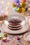 Ceramic Cake Pan with Mica Lid and Antique Cream Pattern