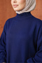 Turtleneck Knitwear Dress - Casual & Stylish Oversized Soft Texture Comfortable Cut Oversized Long Knitwear Dress - 2