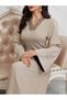 Rochie maxi, bej - M - 4