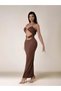 Rochie maxi, maro - L - 4