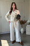 Short Beige Trench Coat with Buttons and Belt - 4