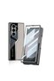 Galaxy Z Fold 6 Case Ultra Slim with Camera Protection Pc + Leather Back Surface Tkng Poligan Case - 4
