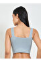 Solid Texture Padded Non Wired Longline Croptop - 4