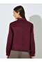 Burgundy Regular Fit Buttoned Trucker Jacket - 5