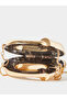 Gold Tone Rhinestone Embellished Mini Clutch With Removable Chain Strap - 5