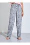 Graphic Print Ruffle Detail T-Shirt And All Over Print Straight Leg Pants Pyjama Set - 4