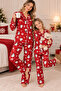 Mother-Daughter Matching Cotton Button-Down Long-Sleeve Pajamas Set (Price Is for One Set) - 3