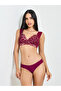 Embroidered Lace Bulk Front Padded Non Wired Regular Bra - 2