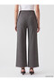 Özmarka New Season Gray Striped Wide Leg Women's Trousers - 4