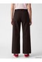 Vizyon New Season Brown High Waist Wide Leg Women's Trousers - 4
