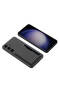 Galaxy S24 Faux Leather Back Surface Silicone Case with Senk Card Holder - 2
